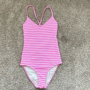 Pink ribbed swimsuit - aerie - size S